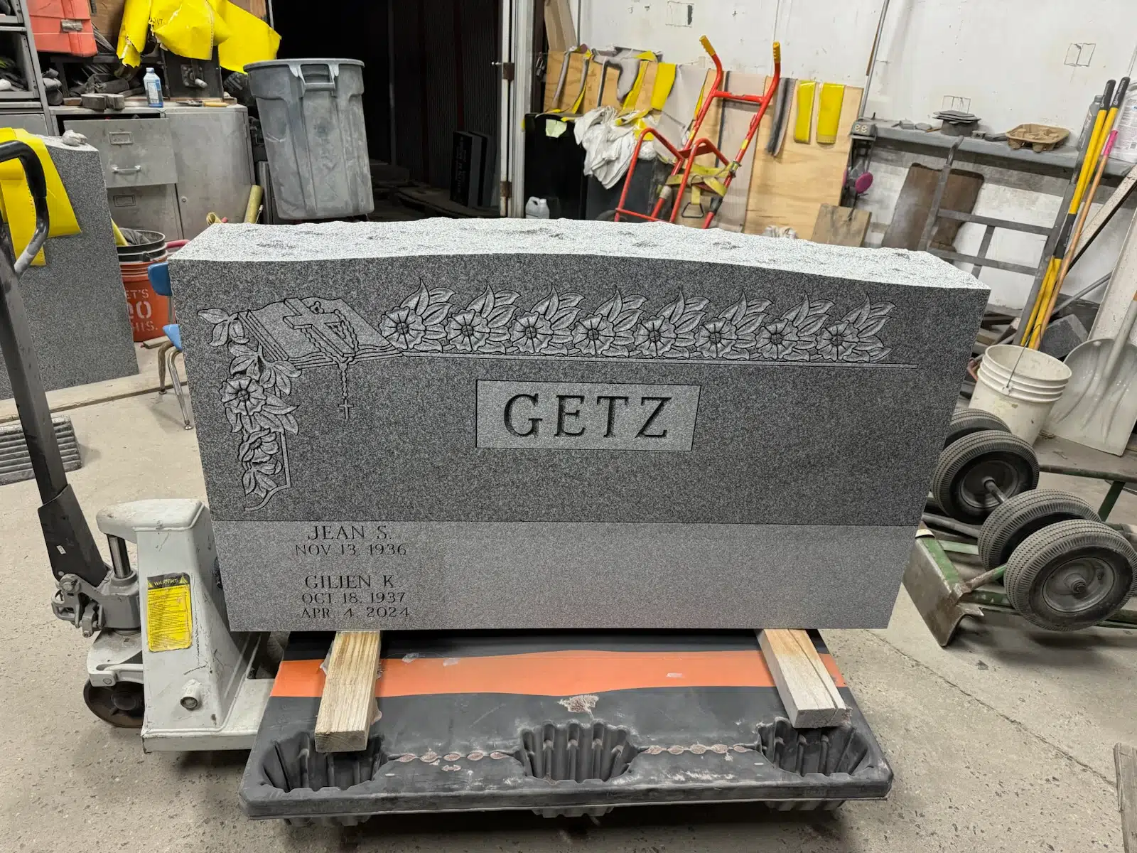Granite Headstone Design hand-carved by Granite Design Guide in NJ — image 5