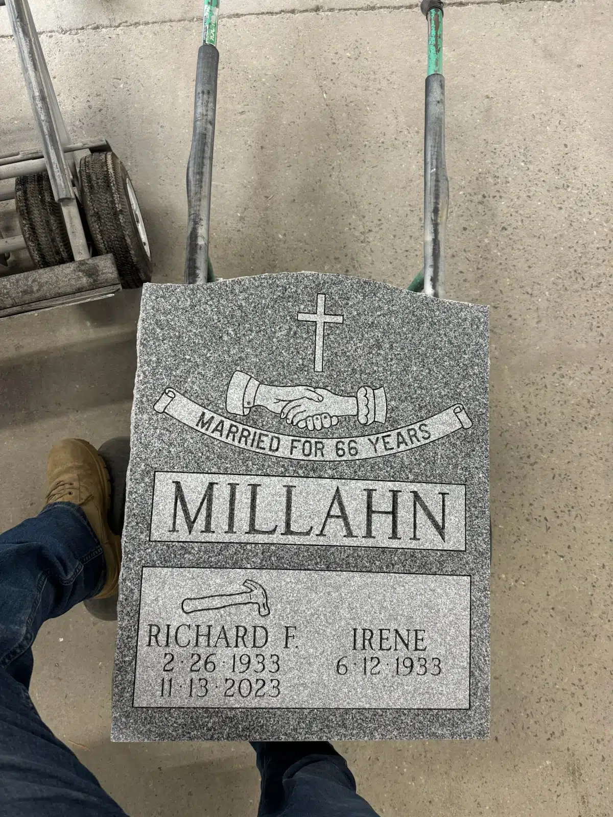 Granite Headstone Design hand-carved by Granite Design Guide in NJ — image 3