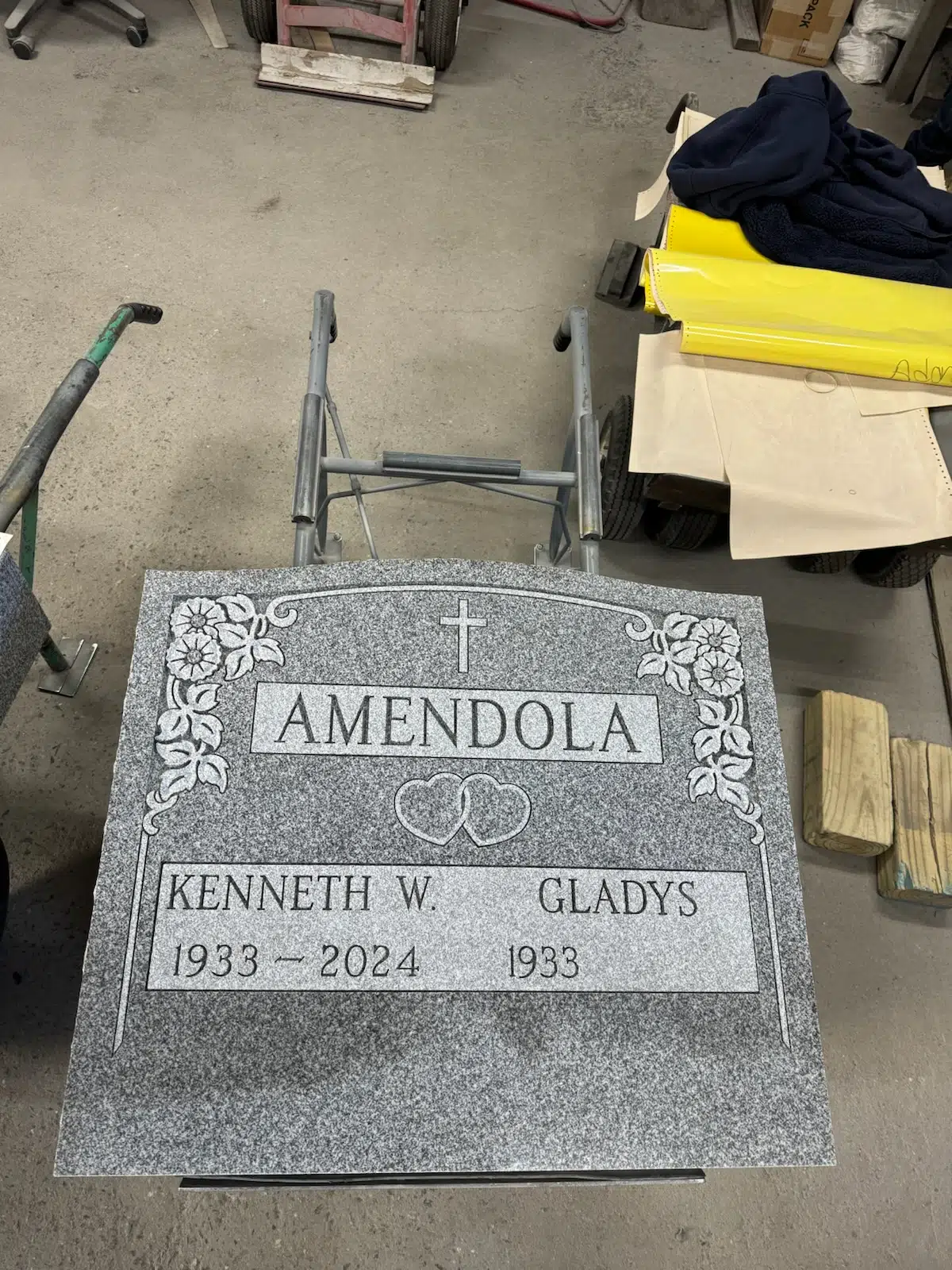Granite Headstone Design hand-carved by Granite Design Guide in NJ — image 2